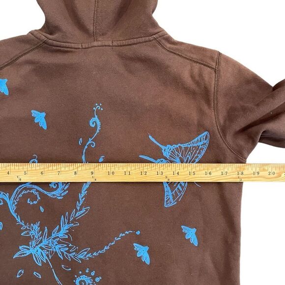 Bonfire Snowboarding Company Full Zip Brown Hoodie Women's S Exposed Zipper - Picture 8 of 11